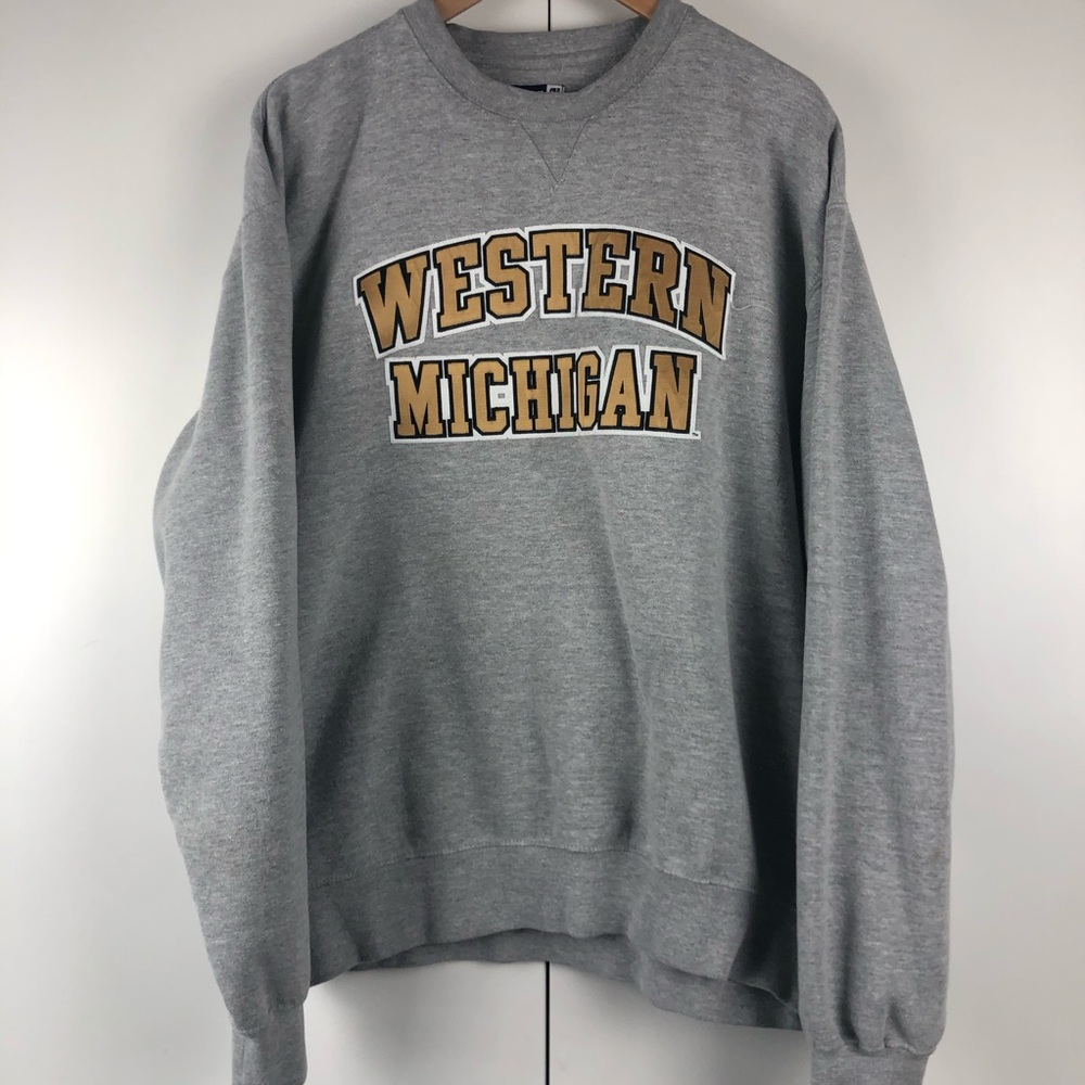 Western Michigan Sweatshirt Crewneck Gray Large